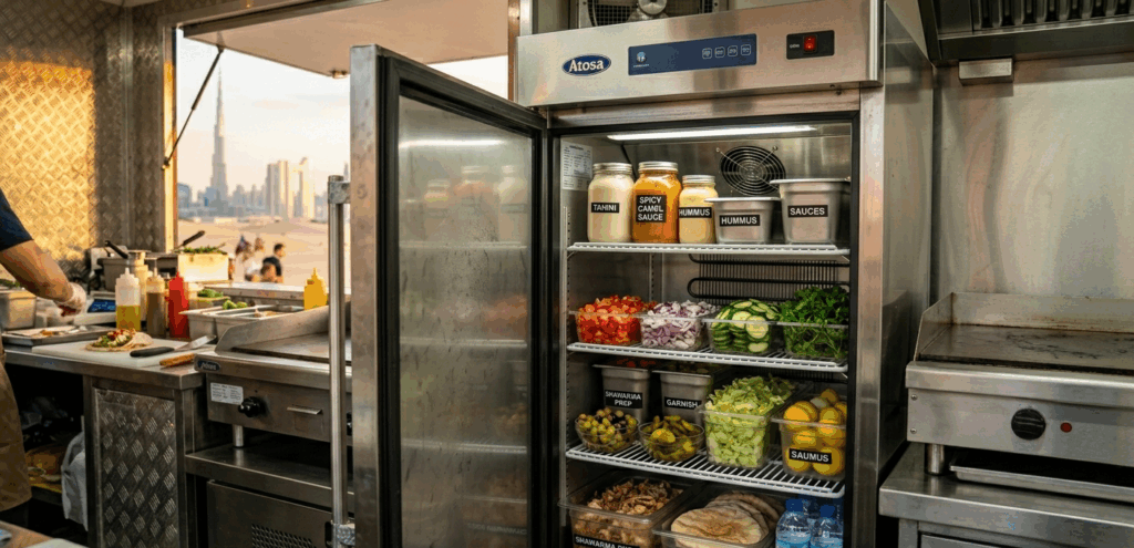 food truck refrigeration UAE undercounter commercial fridge mobile kitchen