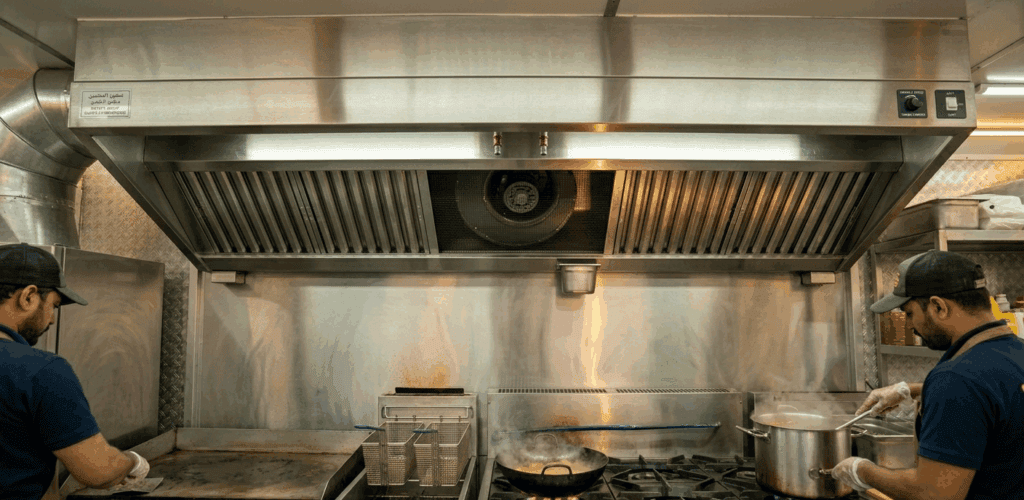 food truck exhaust hood UAE ventilation commercial kitchen mobile unit