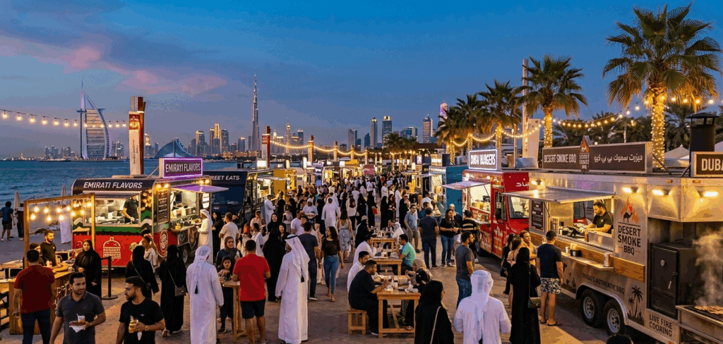 food truck market UAE outdoor event Dubai festival